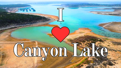 I Love Canyon Lake Shiny Metal Photo (Multiple Sizes & Mount Options)