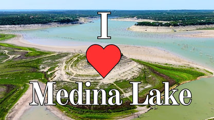 I Love Medina Lake Shiny Metal Photo (Multiple Sizes & Mount Options)